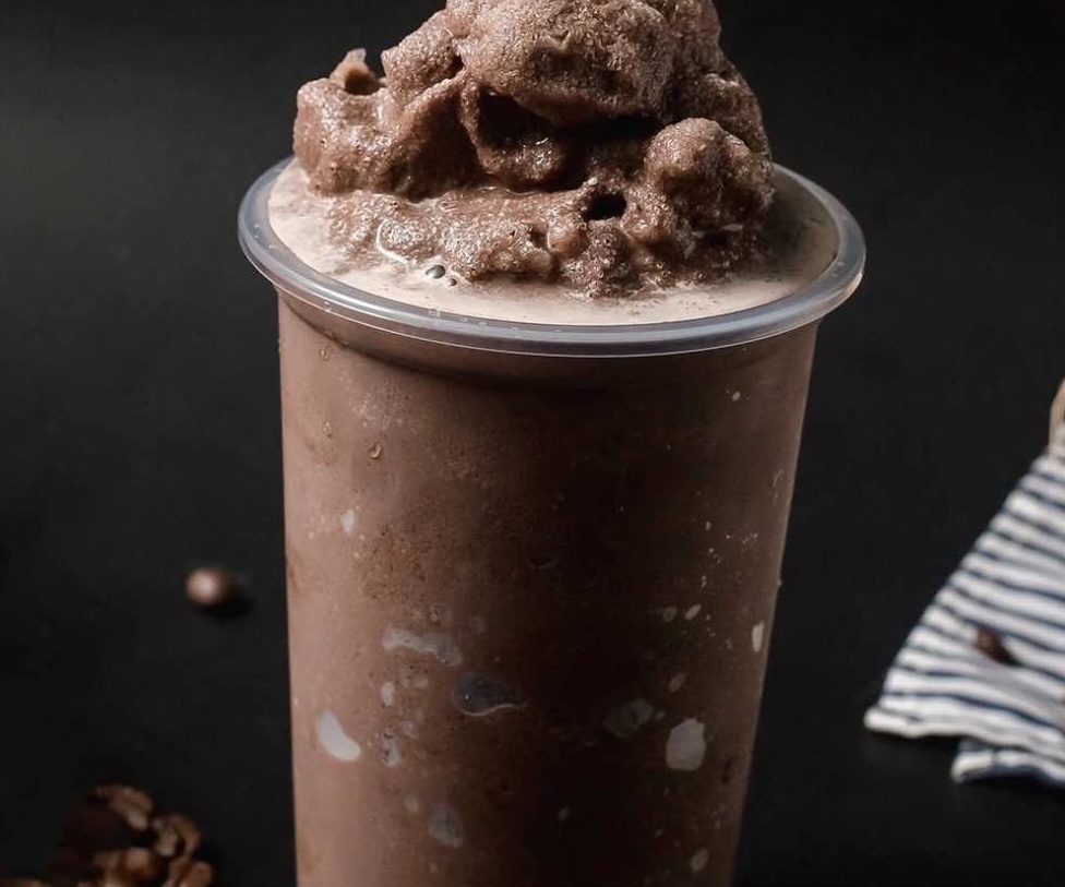 Dark chocolate coffee frappe